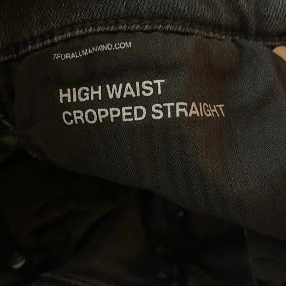 7 For All Mankind Luxe Vintage High Waisted Cropped Straight Jeans - Picture 8 of 8